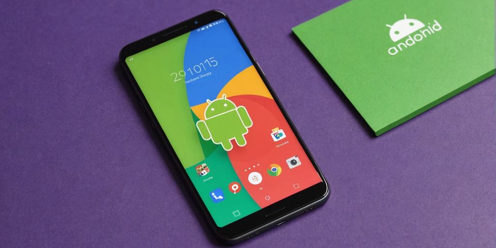 Android phone startup with solid colors