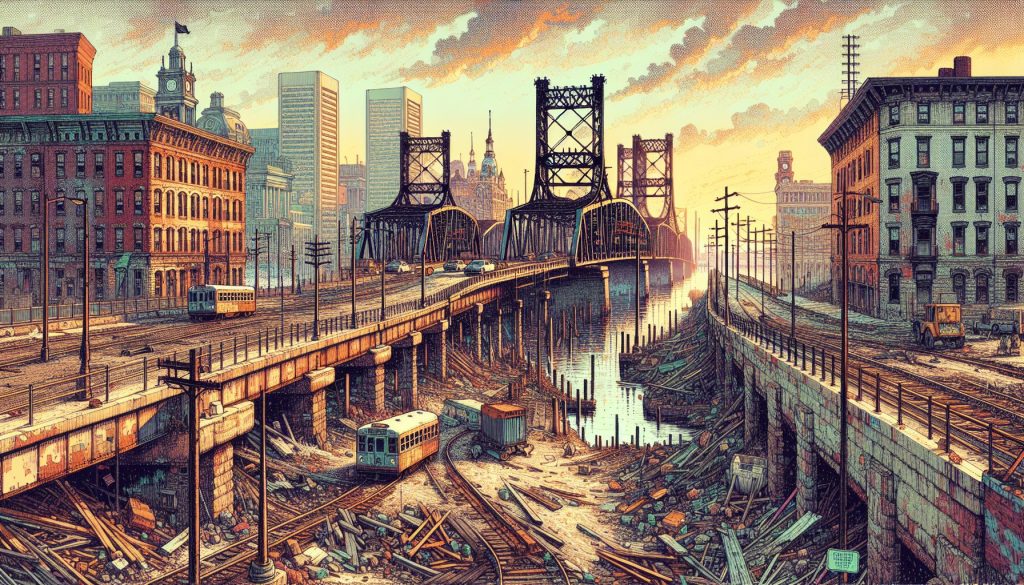 "Bridge Collapse Aftermath"
