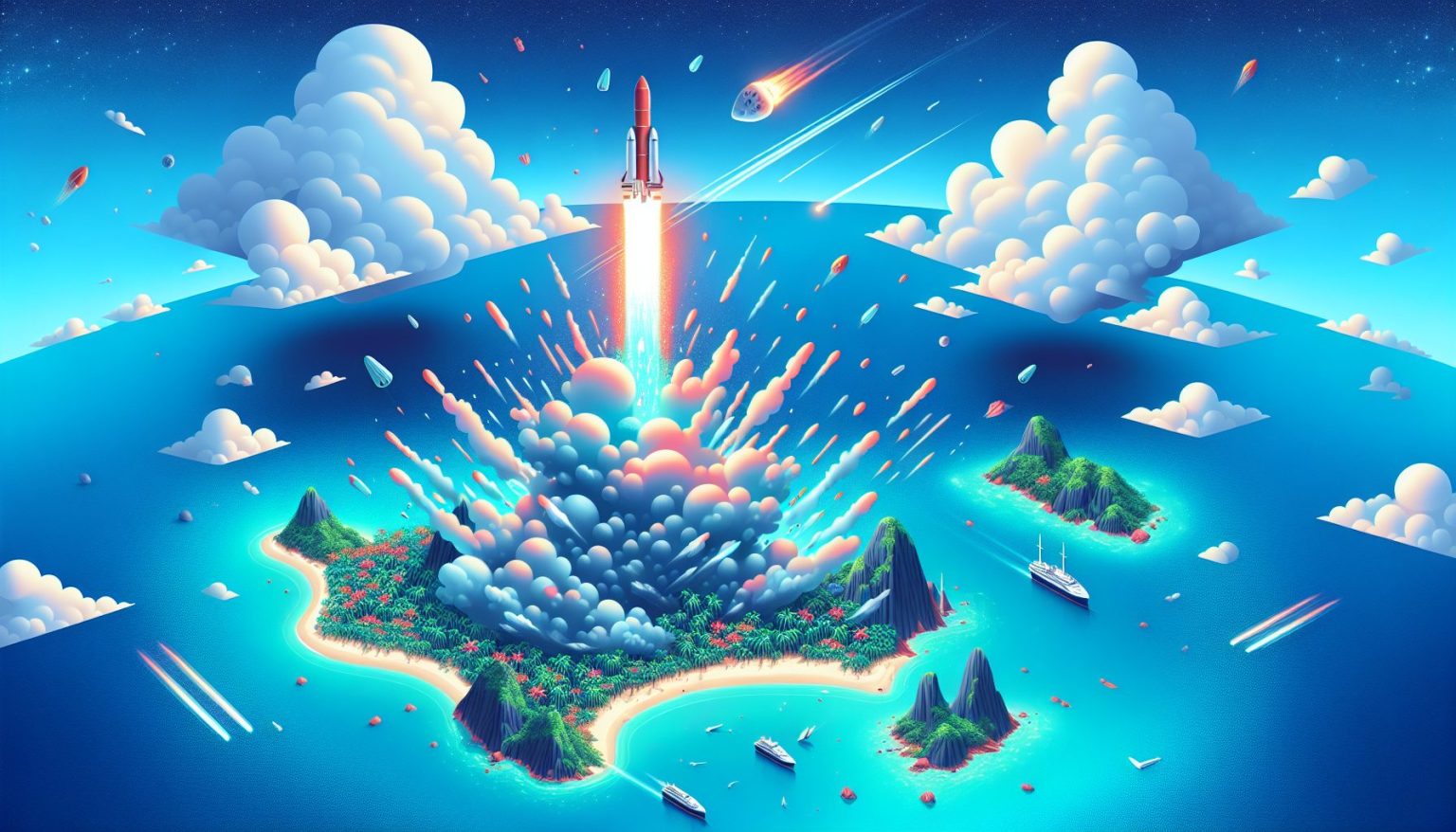 spacex starship explodes over Turks and Caicos