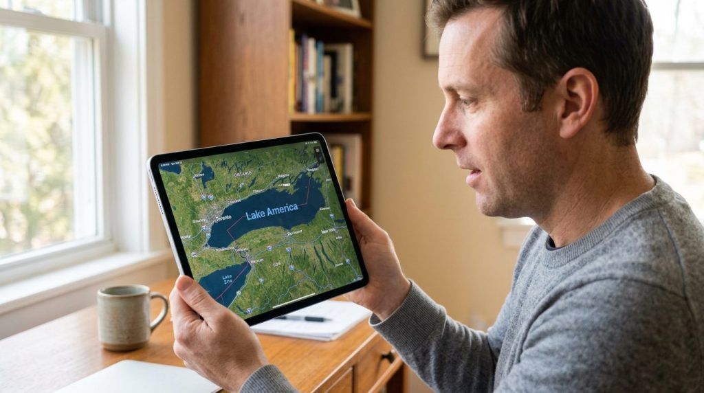 apple maps renames lake ontario