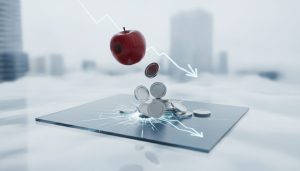 apple shares drop sales warning