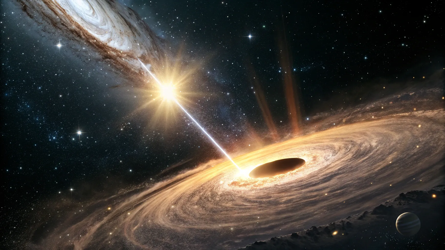 black hole flare observed breaking record