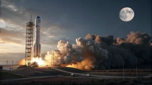 blue origin rocket explosion moon plans