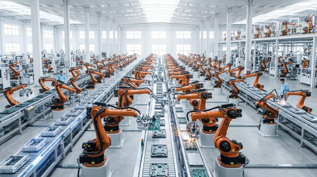 china expands factory robot workforce