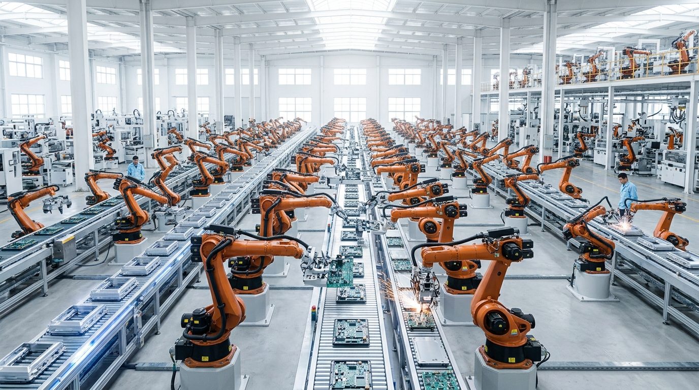china expands factory robot workforce