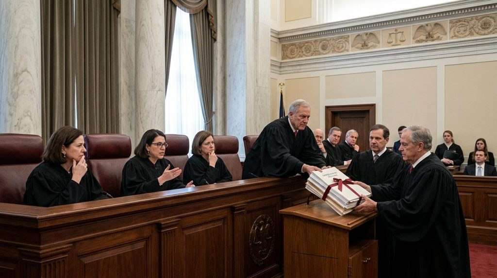 conservative majority pauses lower court decision