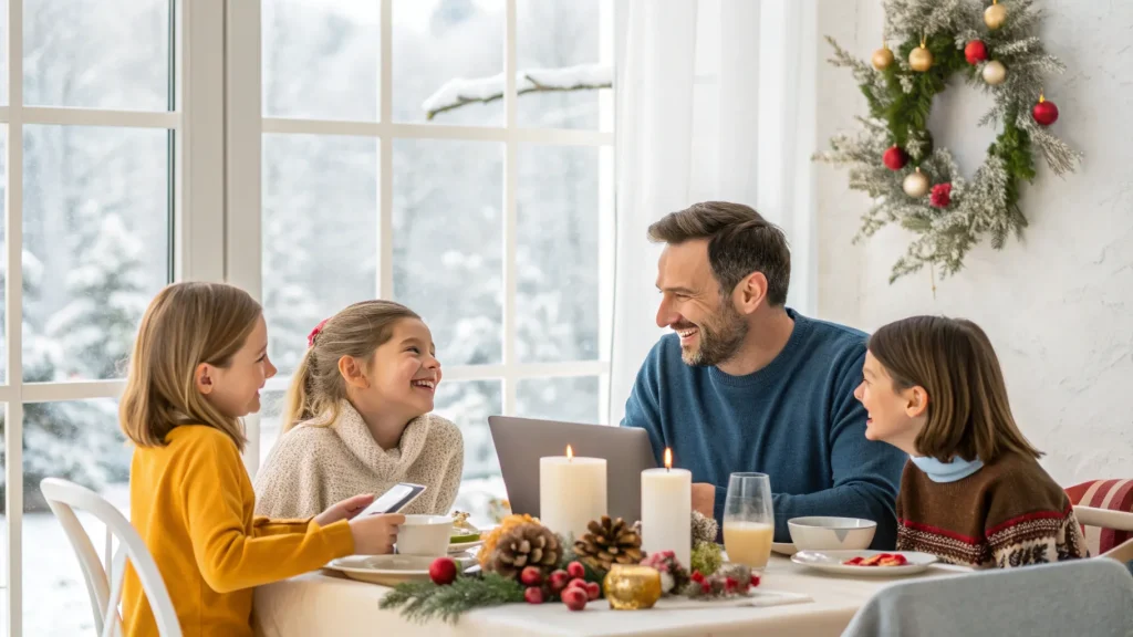 families plan screen breaks holidays