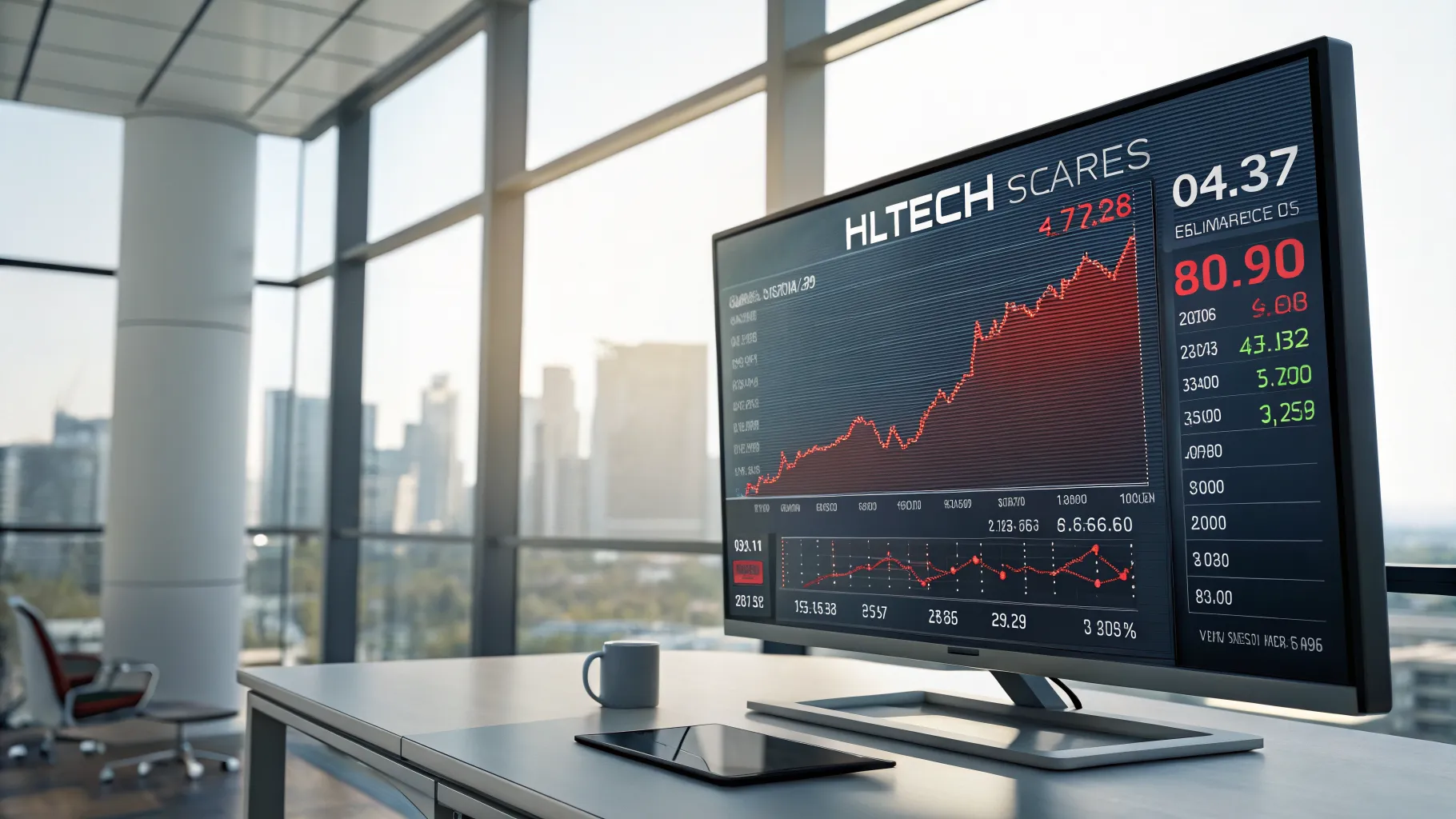 hcltech shares slide weak outlook