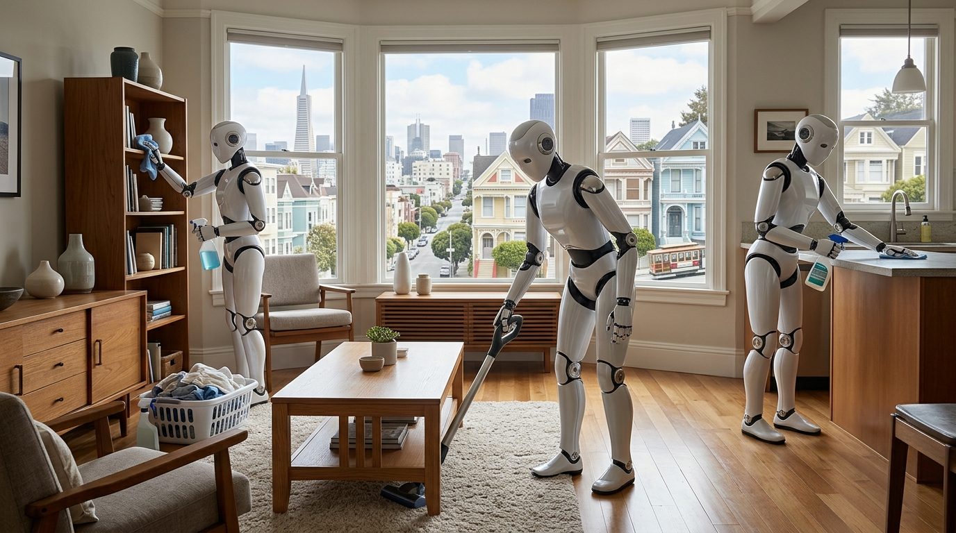 humanoid robots clean san francisco homes