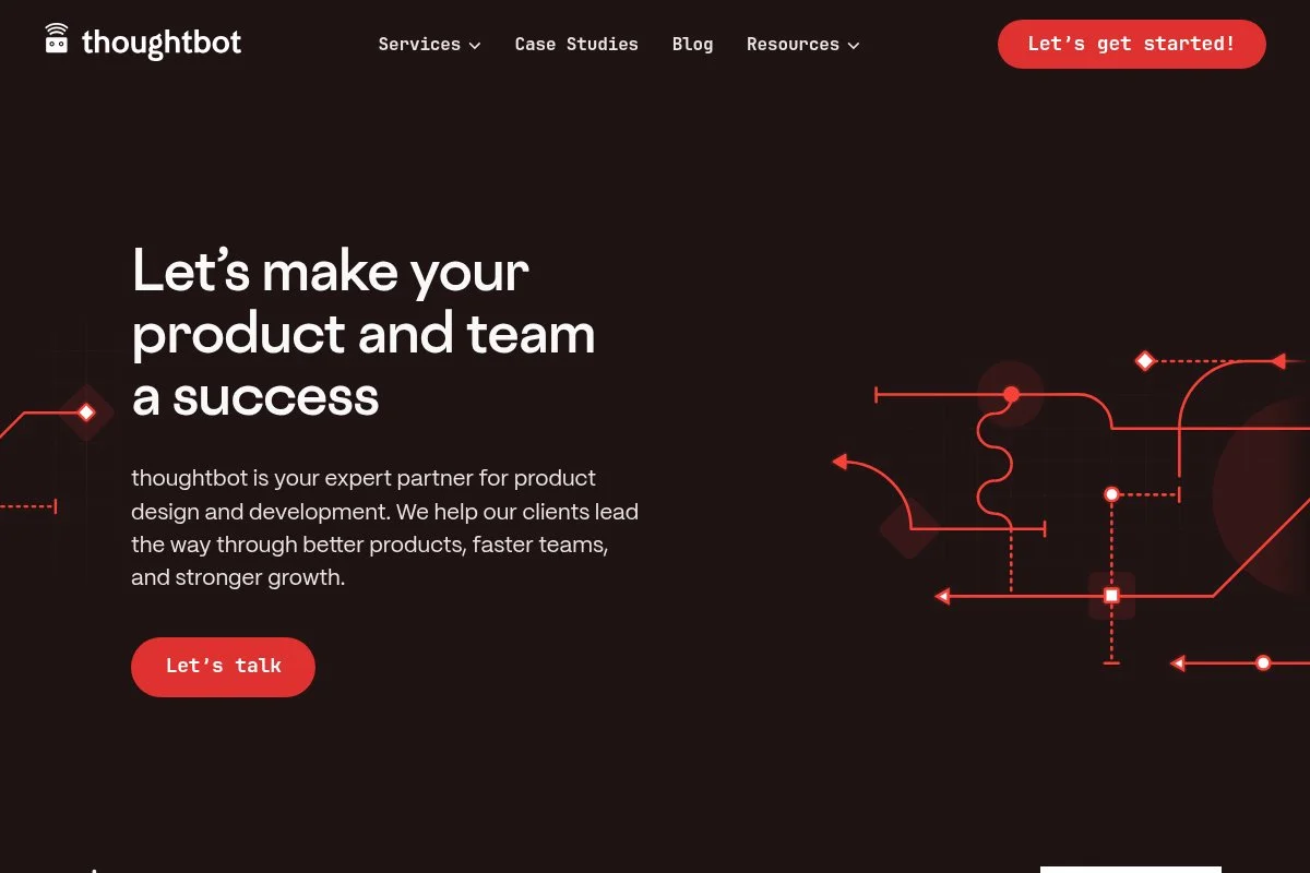 Screenshot of Thoughtbot homepage