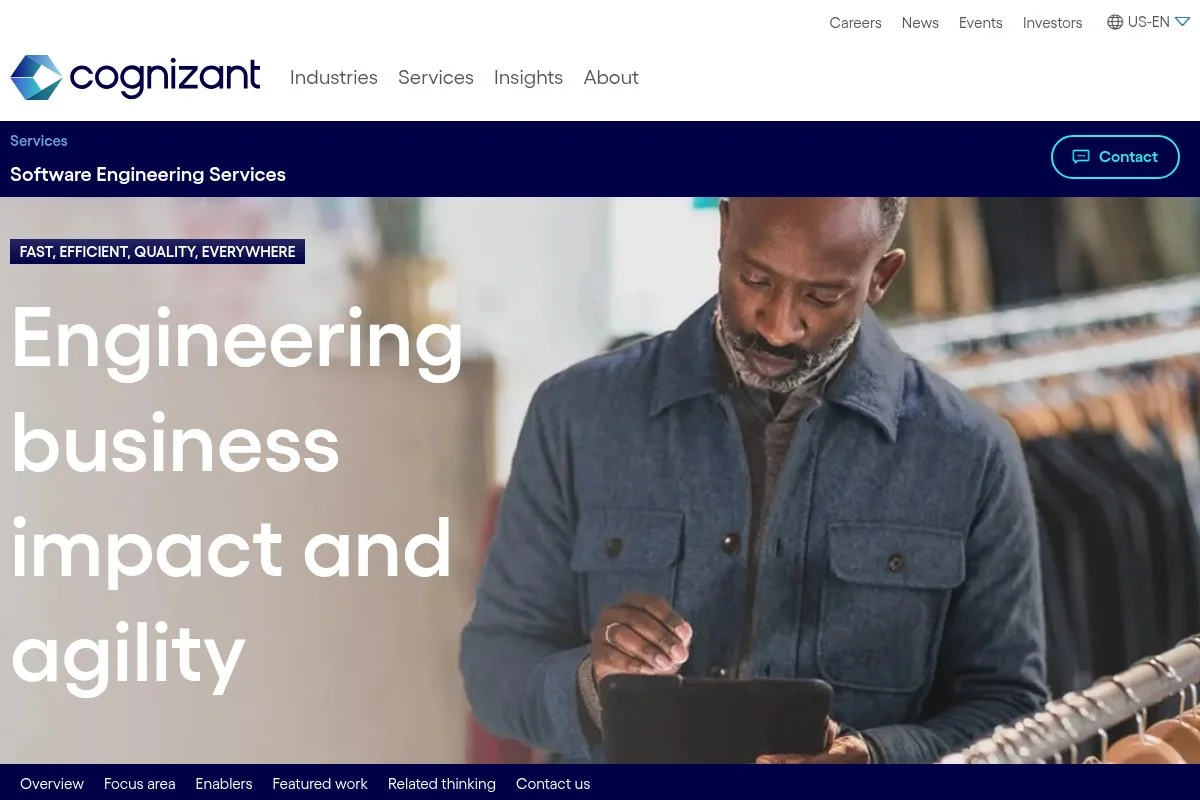 Screenshot of Devbridge Group homepage