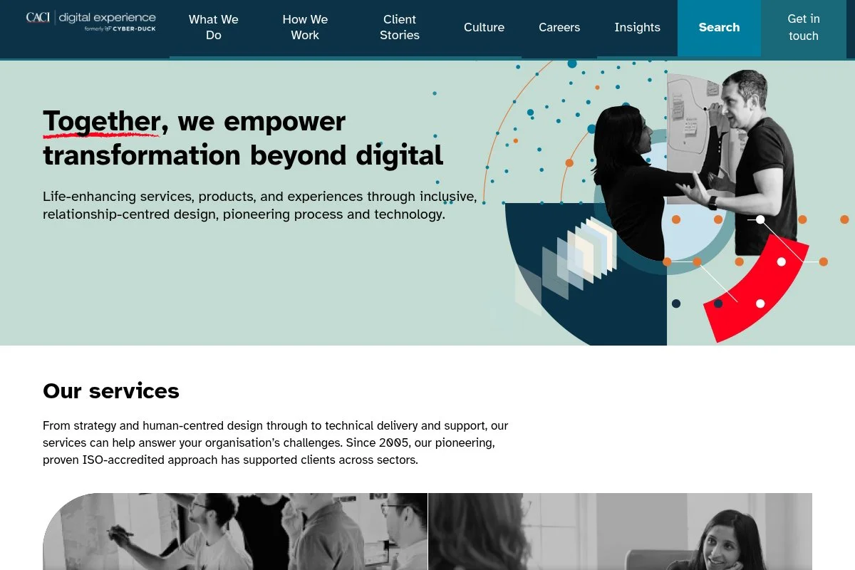 Screenshot of Cyber-Duck homepage