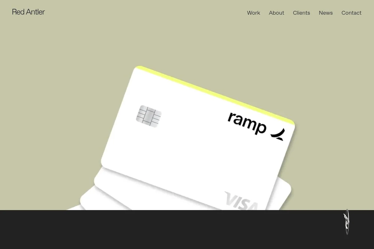 Screenshot of Red Antler homepage