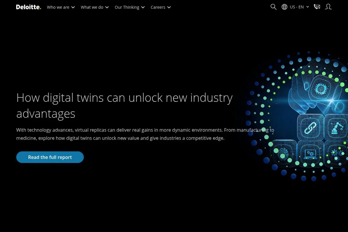 Screenshot of Deloitte homepage