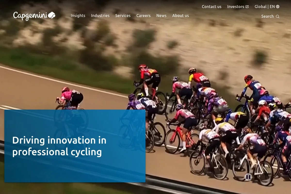 Screenshot of Capgemini homepage