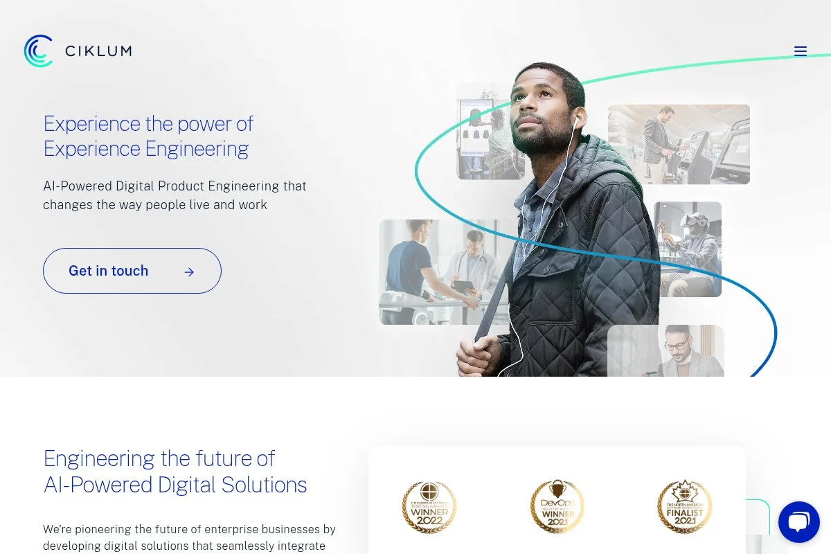 Screenshot of Ciklum homepage