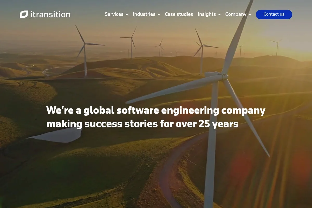 Screenshot of Itransition homepage