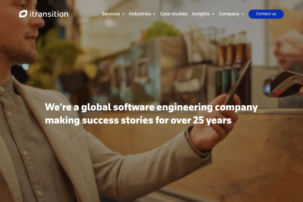 Screenshot of Itransition homepage