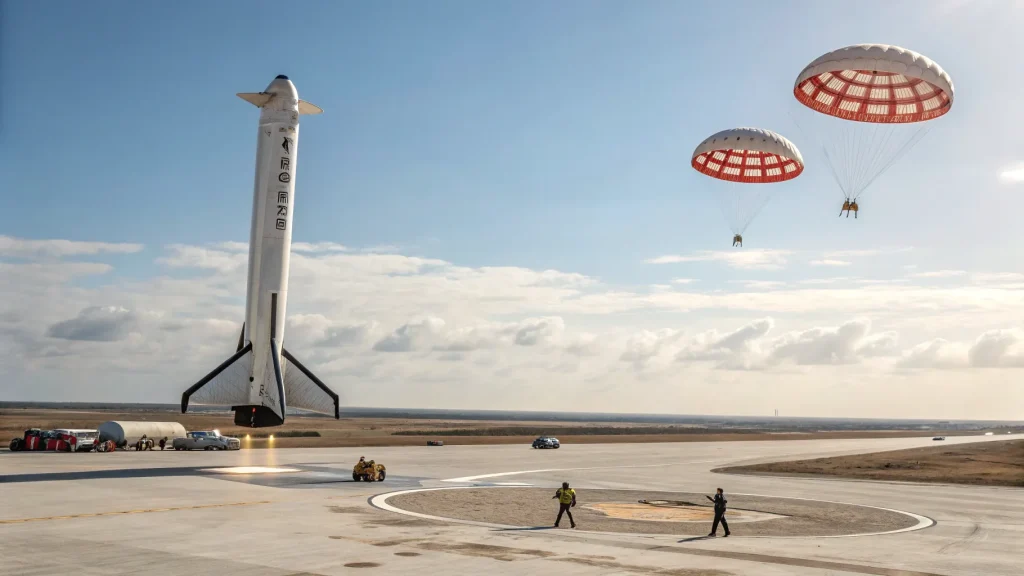 landspace reusable booster recovery target