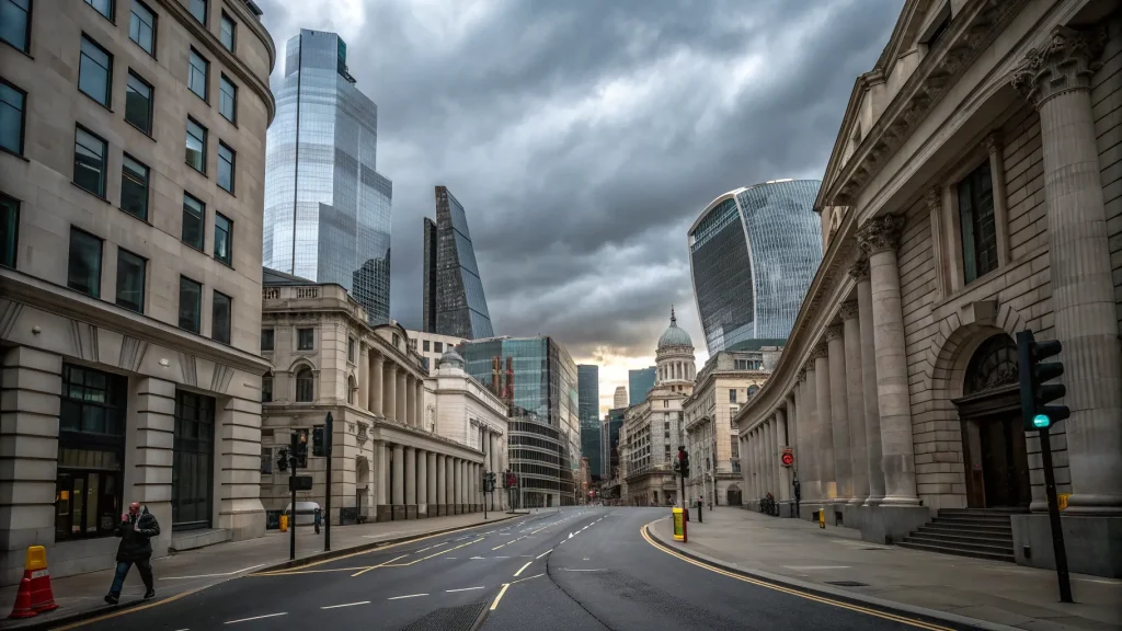 londons financial heart falls silent