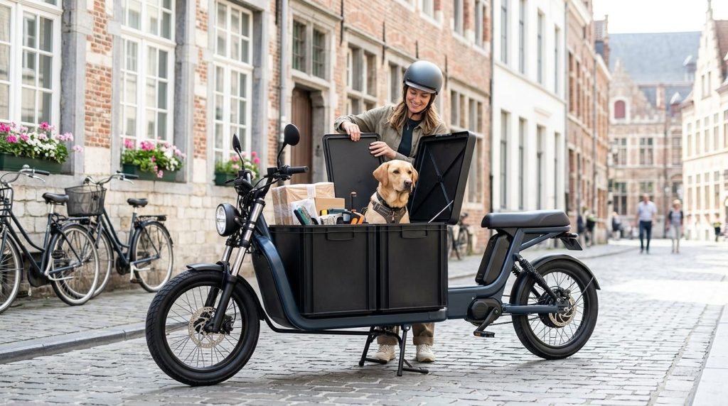 modular cargo motorcycle belgian startup