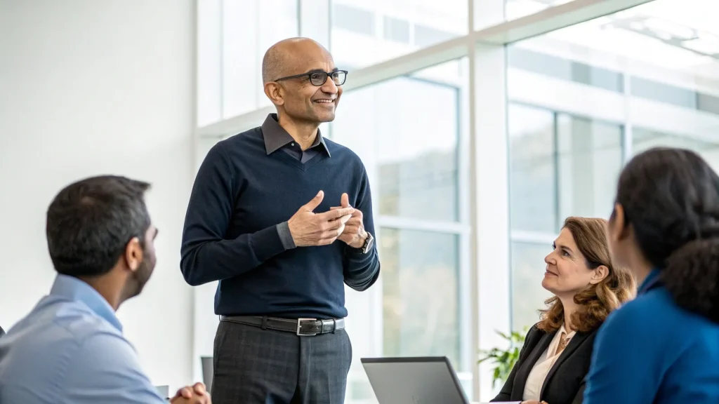 nadella shifts focus from ai