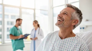 patient celebrates groundbreaking medical treatment