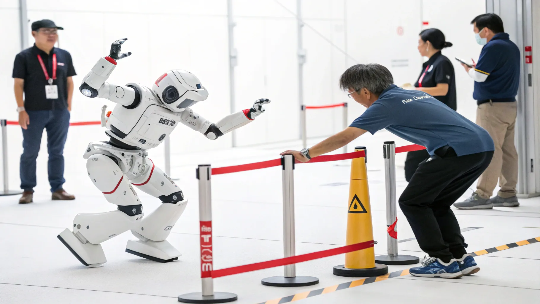 robot malfunction at public demonstration