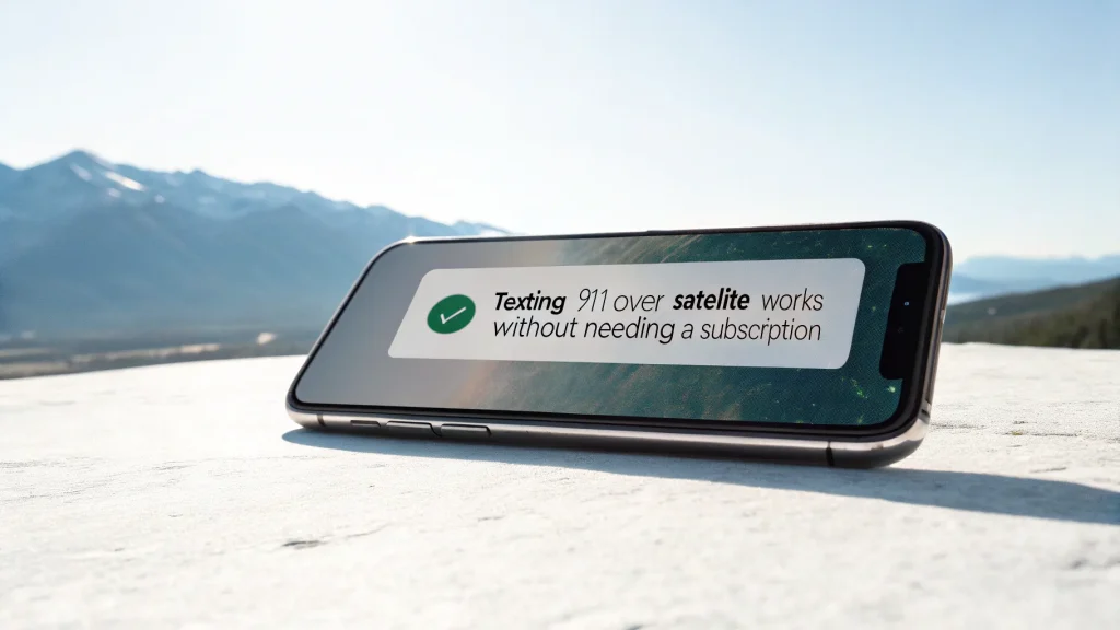 satellite 911 texting without subscription