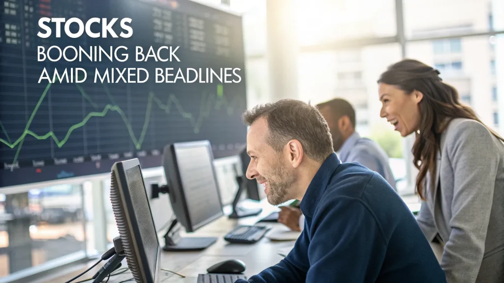 stocks rebound amid mixed headlines