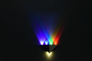 four assorted-color wall light; Reflection AI Beam model