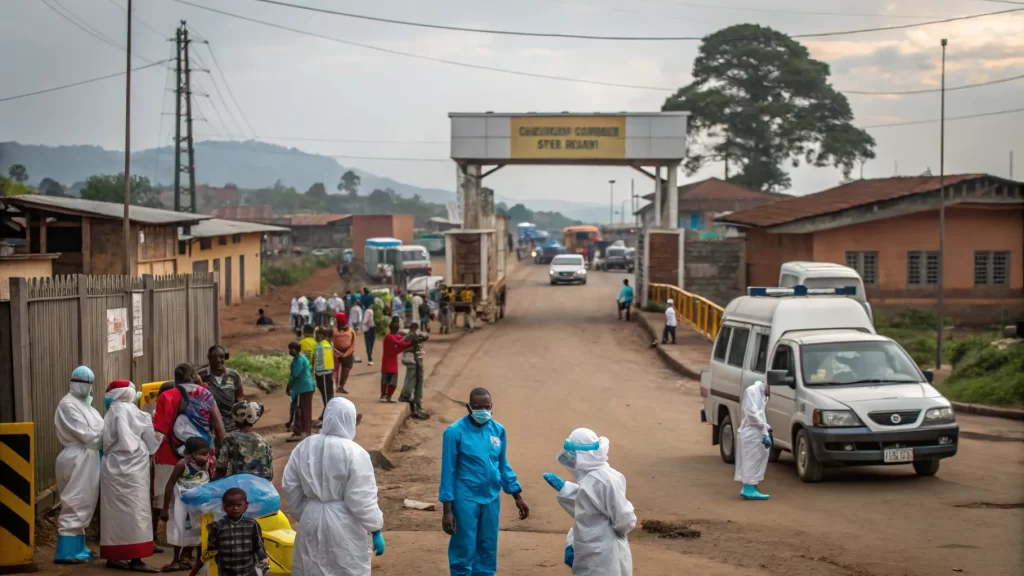 uganda congo border health alert