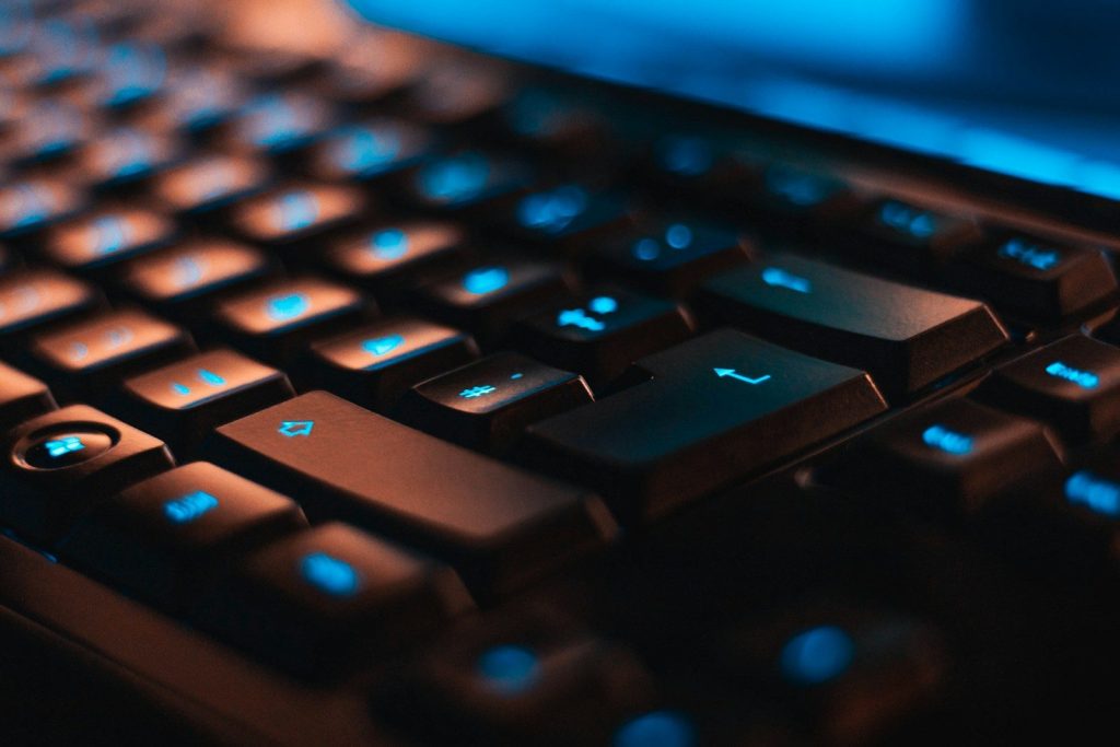closeup photo of computer keyboard; Hugging Face